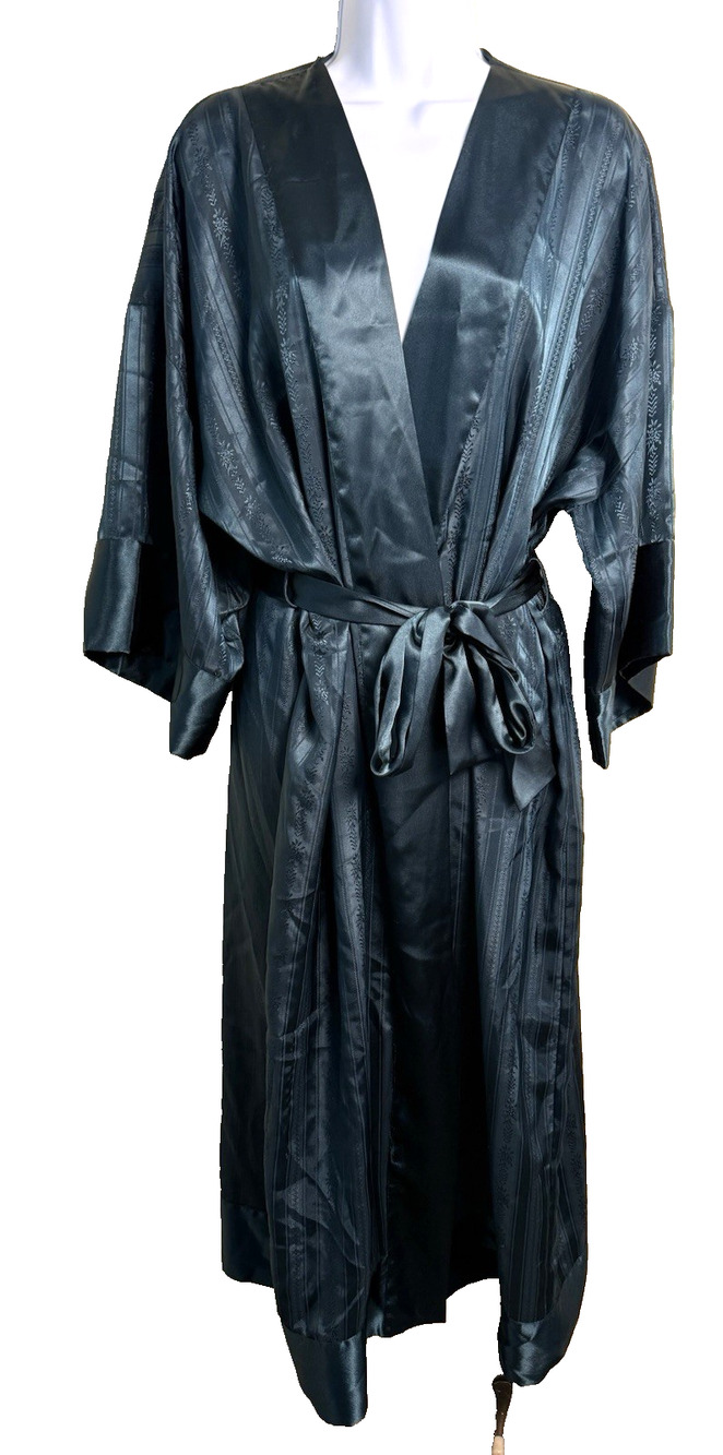 Vtg Victoria's Secret Gold Label Emerald Green Robe Small Old Money Quiet Luxury